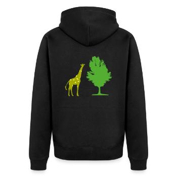 Arbre à girafe - Veste à capuche bio Premium Unisexe - noir - Dos - Nico (187cm)