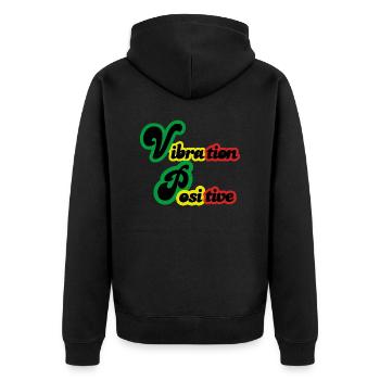 Portez Vos Valeurs avec la Collection de T-Shirts - Veste à capuche bio Premium Unisexe - noir - Dos - Nico (187cm)