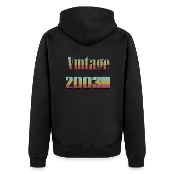 2003 Birthday 2003 Born in 2003 Birthday - Unisex Premium Organic Zip Hoodie - black - Back - Nico (187cm)