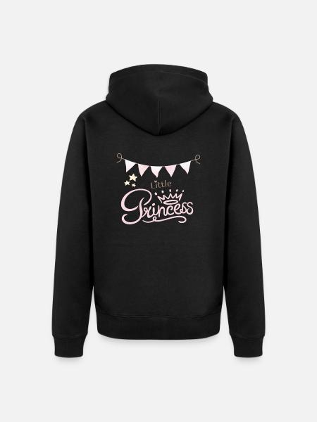 Little Princess - Unisex Premium Bio Zip Hoodie - Schwarz