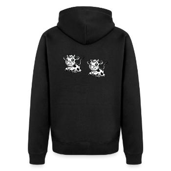 Bande dessinée de vache - Veste à capuche bio Premium Unisexe - noir - Dos - Nico (187cm)