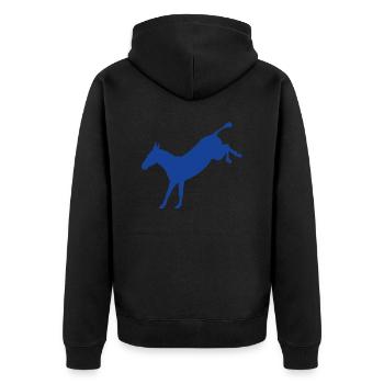 Âne rebelle - Veste à capuche bio Premium Unisexe - noir - Dos - Nico (187cm)