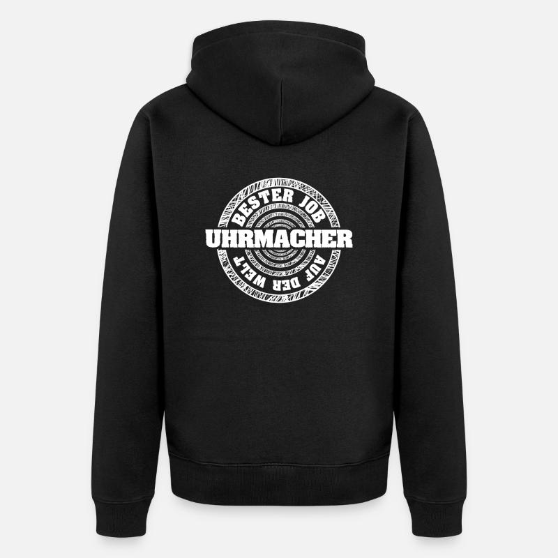 Emploi Horloger - Veste à capuche bio Premium Unisexe - noir
