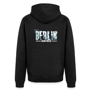 Berlin - Veste à capuche bio Premium Unisexe - noir - Dos - Nico (187cm)