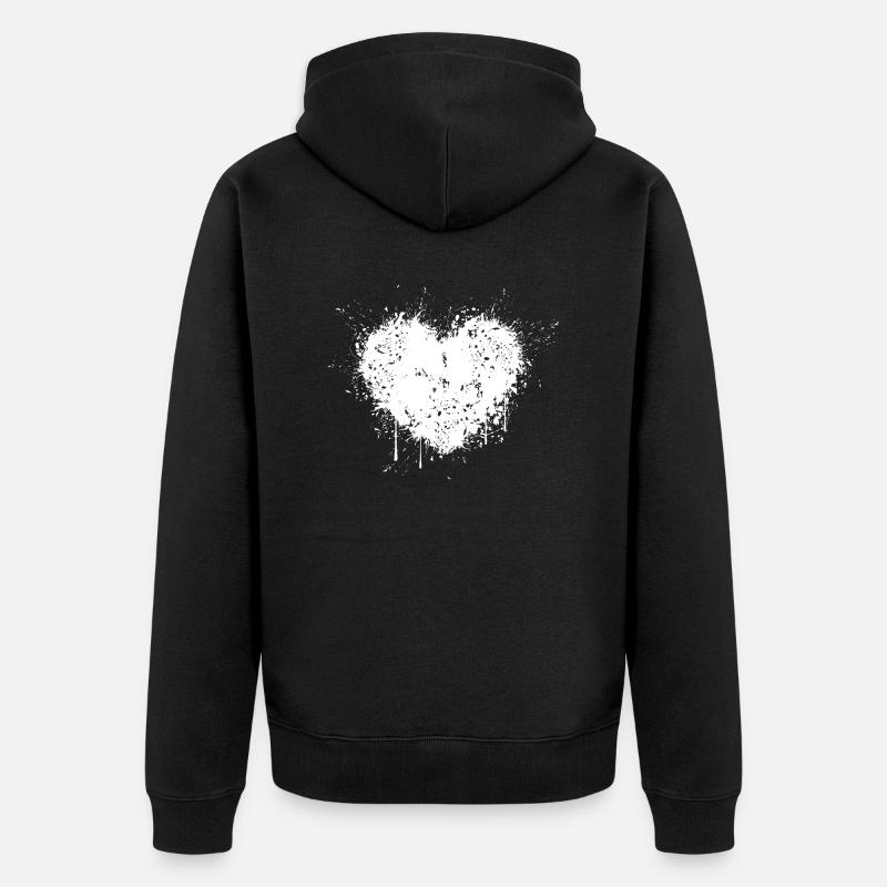 Séparation de chagrin - Veste à capuche bio Premium Unisexe - noir