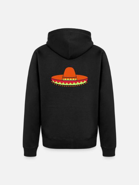 sombrero - Unisex Premium Organic Zip Hoodie - black