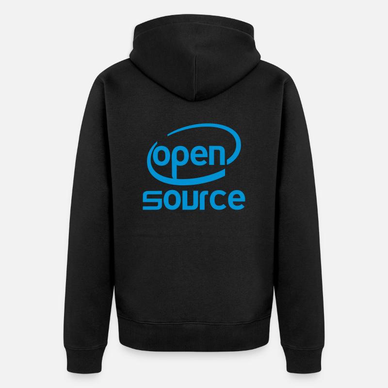 Open Source Intel - Unisex Premium Bio Zip Hoodie - Schwarz