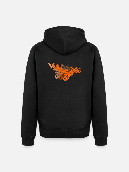 Motocross - Unisex Premium Organic Zip Hoodie - black