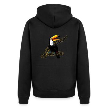 Oiseau tucan - Veste à capuche bio Premium Unisexe - noir - Dos - Nico (187cm)