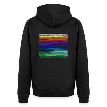 arc en ciel - Veste à capuche bio Premium Unisexe - noir - Dos - Nico (187cm)