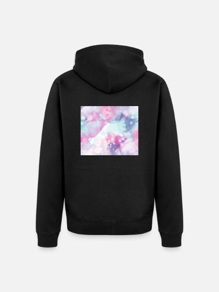 Impression aquarelle - Veste à capuche bio Premium Unisexe - noir