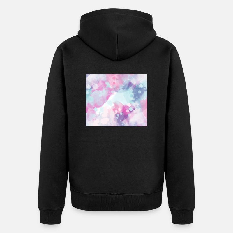 Impression aquarelle - Veste à capuche bio Premium Unisexe - noir
