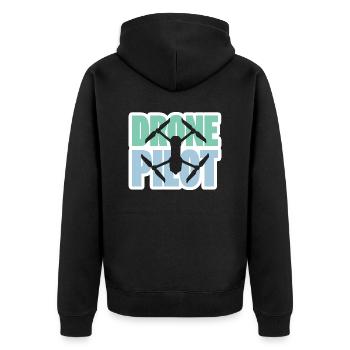 Drone Pilot Drone Drones Drone Drone Cadeau de course - Veste à capuche bio Premium Unisexe - noir - Dos - Nico (187cm)