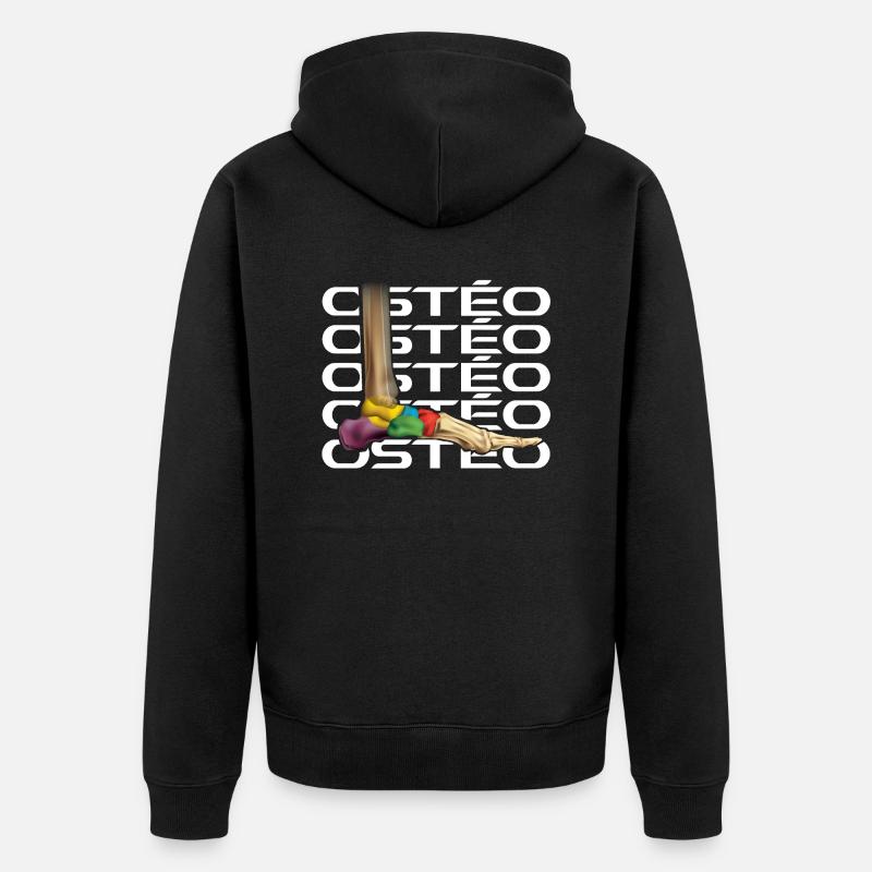 Osteo - Osteopath Geschenk Osteopathie Osteo - Unisex Premium Bio Zip Hoodie - Schwarz