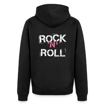 Rock 'n' Roll - Veste à capuche bio Premium Unisexe - noir - Dos - Nico (187cm)