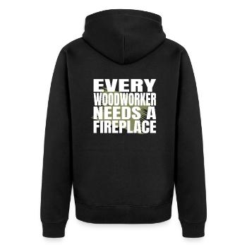 americas funny carpenter quotes jokes - Unisex Premium Bio Zip Hoodie - Schwarz - Hinten - Nico (187cm)