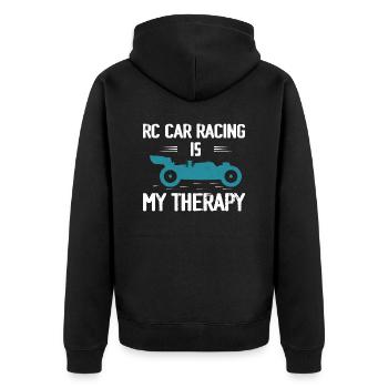 RC Car Racing Is My Therapy Remote Control Model - Unisex Premium Organic Zip Hoodie - black - Back - Nico (187cm)