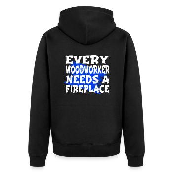 emploi ébéniste syndicat charpentier tshirts papa - Veste à capuche bio Premium Unisexe - noir - Dos - Nico (187cm)