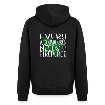 John charpentier tshirts aime mieux - Veste à capuche bio Premium Unisexe - noir - Dos - Nico (187cm)