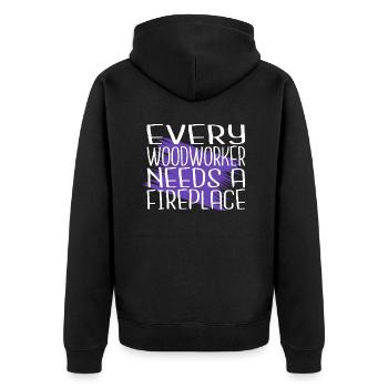maçons hommes un charpentiers tshirts de prière présents - Veste à capuche bio Premium Unisexe - noir - Dos - Nico (187cm)