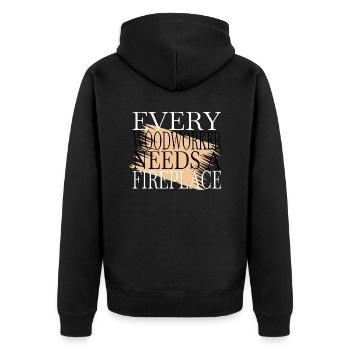 carpenter jokes tshirts carpenter joke woodcutter - Unisex Premium Organic Zip Hoodie - black - Back - Nico (187cm)