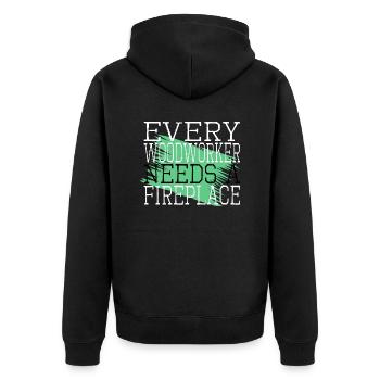 gift carpenter quotes tshirts funshirt - Unisex Premium Organic Zip Hoodie - black - Back - Nico (187cm)