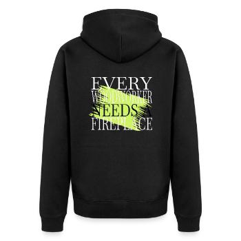 funny carpenter sexy carpenter tshirts statement - Unisex Premium Bio Zip Hoodie - Schwarz - Hinten - Nico (187cm)