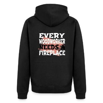syndicat forestier bûcheron tshirts charpentier plombier - Veste à capuche bio Premium Unisexe - noir - Dos - Nico (187cm)