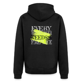 tshirts de charpentier sexy d’anniversaire - Veste à capuche bio Premium Unisexe - noir - Dos - Nico (187cm)