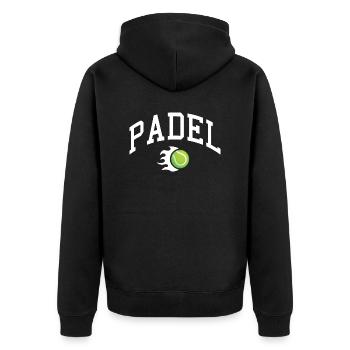 Padel - Cadeau pour amateur de padel - Veste à capuche bio Premium Unisexe - noir - Dos - Nico (187cm)