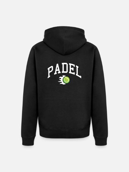 Padel - Cadeau pour amateur de padel - Premium økologisk unisex-hættejakke - sort