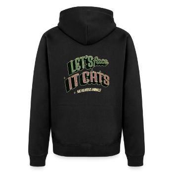 Humour Cat Butt Tshirts Black Cat Lover Joke - Veste à capuche bio Premium Unisexe - noir - Dos - Nico (187cm)