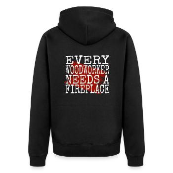 dad funny birthday present present present - Unisex Premium Organic Zip Hoodie - black - Back - Nico (187cm)