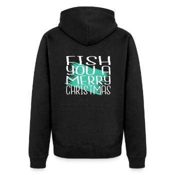 Présentez des tournois de pêche en cadeau mignons de mer - Veste à capuche bio Premium Unisexe - noir - Dos - Nico (187cm)