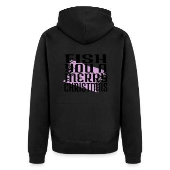 Bodybuilder Bubaprints Cute Couples - Unisex Premium Organic Zip Hoodie - black - Back - Nico (187cm)
