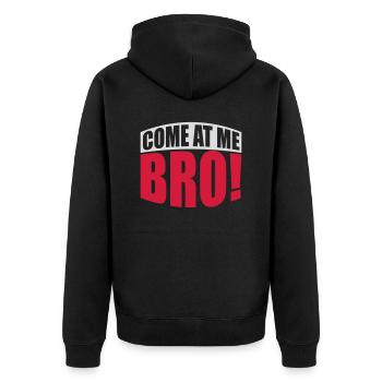 Viens à moi bro - Veste à capuche bio Premium Unisexe - noir - Dos - Nico (187cm)