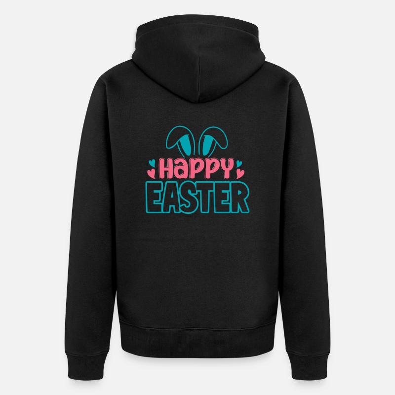 Joyeuses Pâques - Veste à capuche bio Premium Unisexe - noir