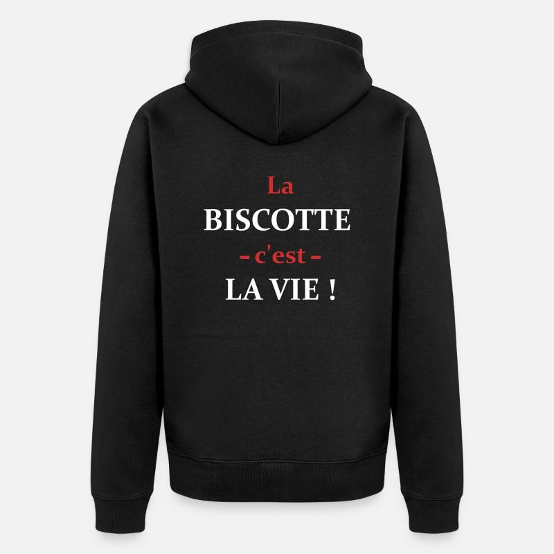 La biscotte c'est la vie - Veste à capuche bio Premium Unisexe - noir