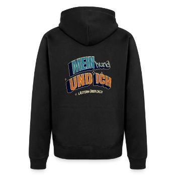 lieblingshund lieben hundeliebhaber bullterrier - Unisex Premium Bio Zip Hoodie - Schwarz - Hinten - Nico (187cm)