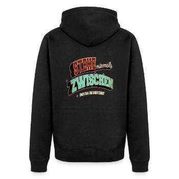 chihuahua geek humor lustiger spruch cool - Unisex Premium Bio Zip Hoodie - Schwarz - Hinten - Nico (187cm)