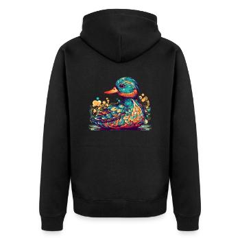 Un canard magnifique comme un bel oiseau aquatique - Veste à capuche bio Premium Unisexe - noir - Dos - Nico (187cm)