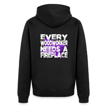carpenter tshirts present funny carpenter quotes - Unisex Premium Bio Zip Hoodie - Schwarz - Hinten - Nico (187cm)