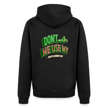 Beach Sayings Christmas Dinosaur Fan Humor Baby - Unisex Premium Organic Zip Hoodie - black - Back - Nico (187cm)