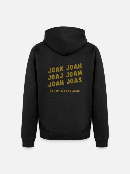 Ja in het West-Vlaams dialect - Unisex Premium Organic Zip Hoodie - black