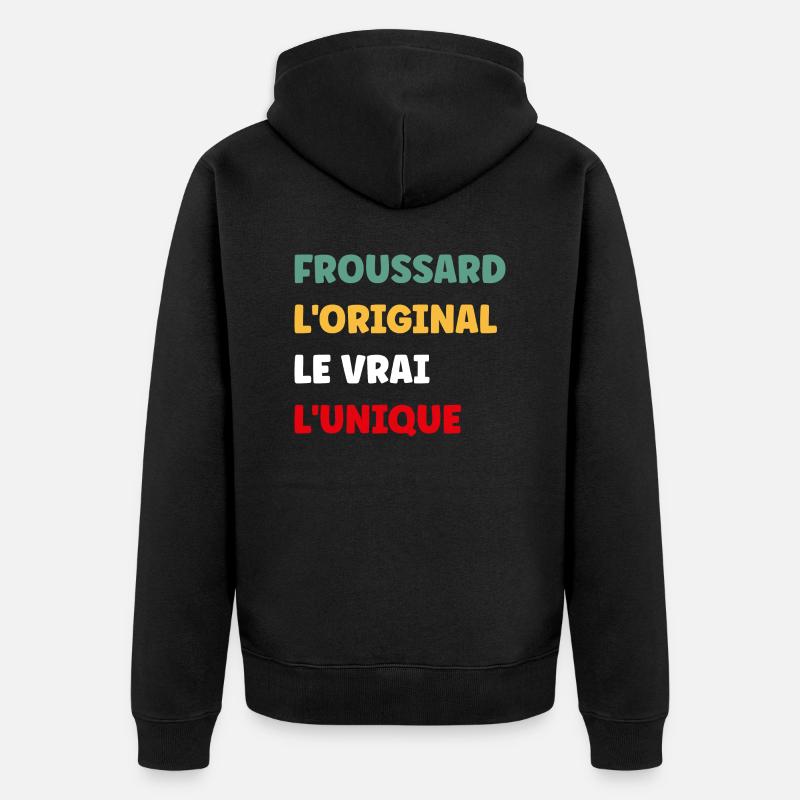 froussard - Veste à capuche bio Premium Unisexe - noir