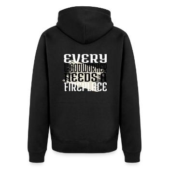ébéniste charpentier un charpentier prière t-shirts - Veste à capuche bio Premium Unisexe - noir - Dos - Nico (187cm)