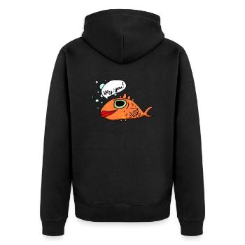 Salut, toi - Veste à capuche bio Premium Unisexe - noir - Dos - Nico (187cm)