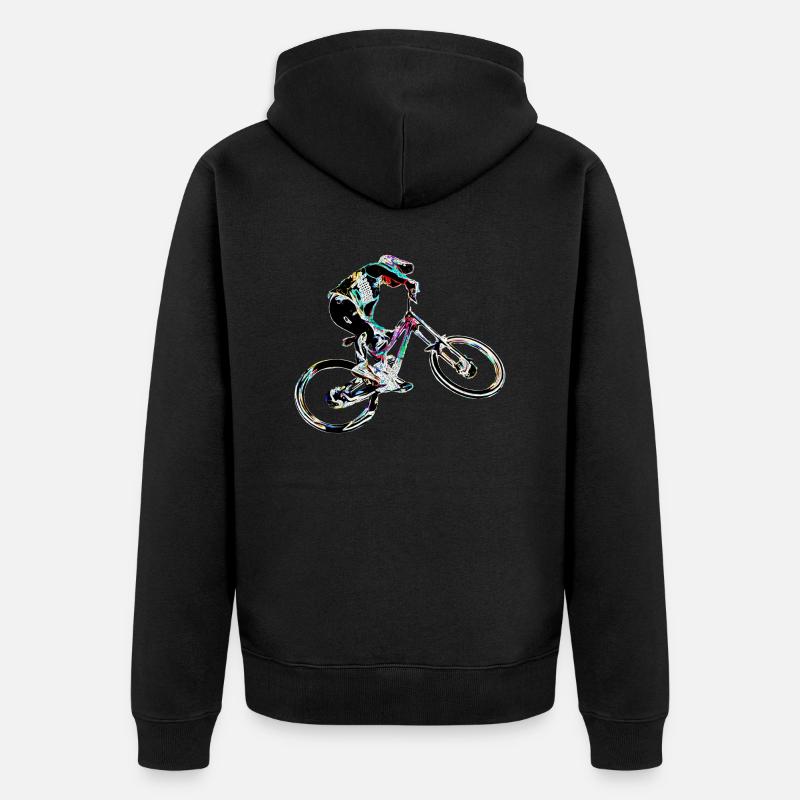 MTB MTB Downhill - Unisex Premium Bio Zip Hoodie - Schwarz