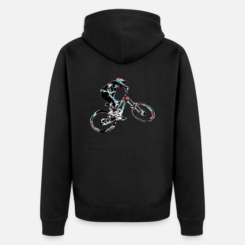 vtt descente - Veste à capuche bio Premium Unisexe - noir