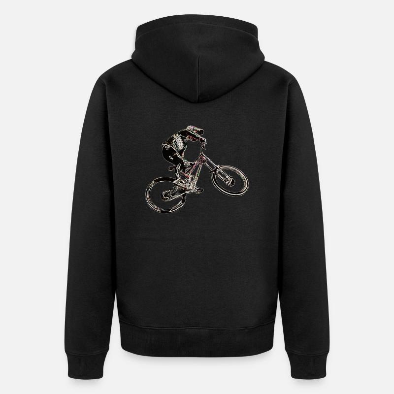 vtt descente - Veste à capuche bio Premium Unisexe - noir
